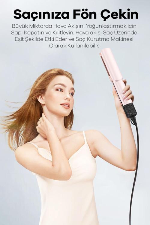 Airstrait Yüksek Hızlı Hava Üflemeli Saç Düzleştirici Islak / Kuru