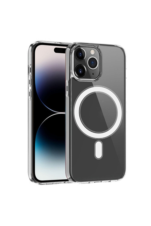 Ally Iphone 14 Pro 6.1İnç Magsafe Uyumlu Manyetik Sert Silikon Kılıf Şeffaf
