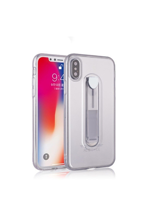 Iphone X Xs Uyumlu Selfie Yüzüklü Şeffaf Silikon Kılıf