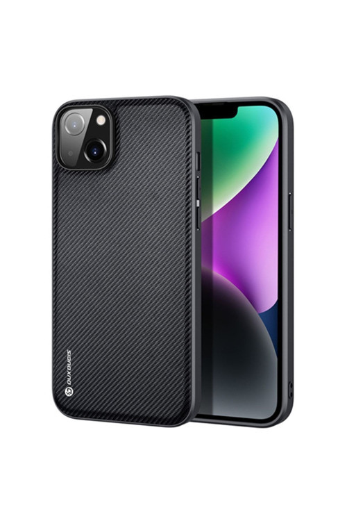 Fino Serisi Iphone 14 6.1 Inç Kılıf Premium Dokuma Silikon Kılıf Siyah