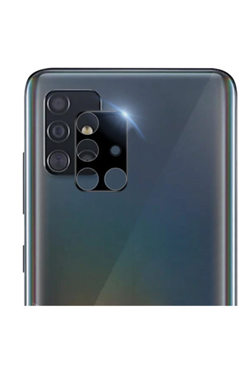 Sm Galaxy A51 Hd 3D Full Tempered Cam Kamera Koruyucu - Siyah