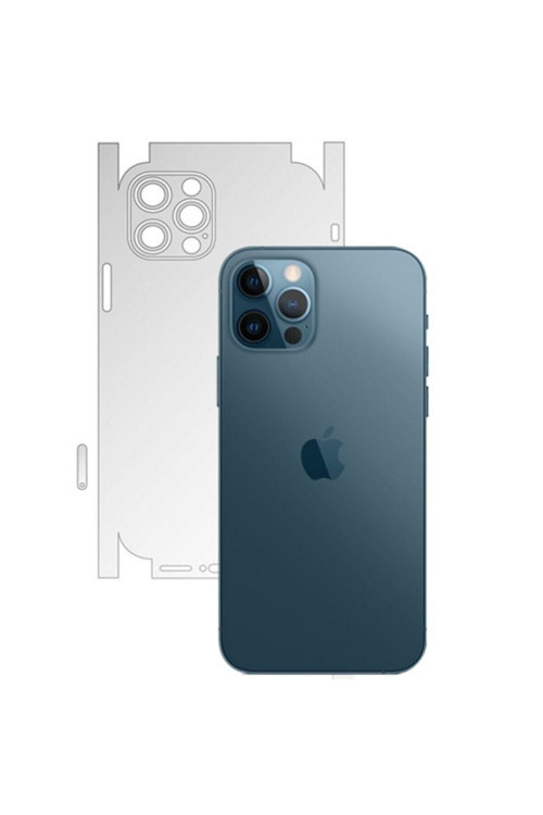 Iphone 12 Pro 6.1 Hidrojel Hayalet Arka Yan Tam Kaplama Koruyucu Film Şeffaf