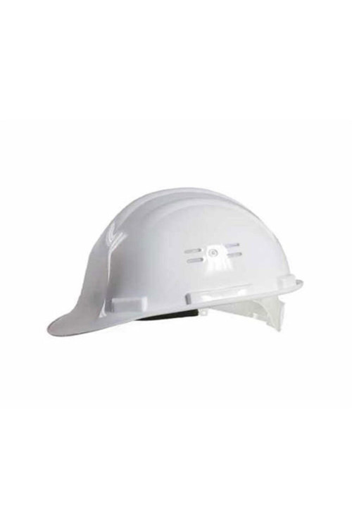 Vidalı Kulaklık Takılabilir Beyaz Baret Ge-1548