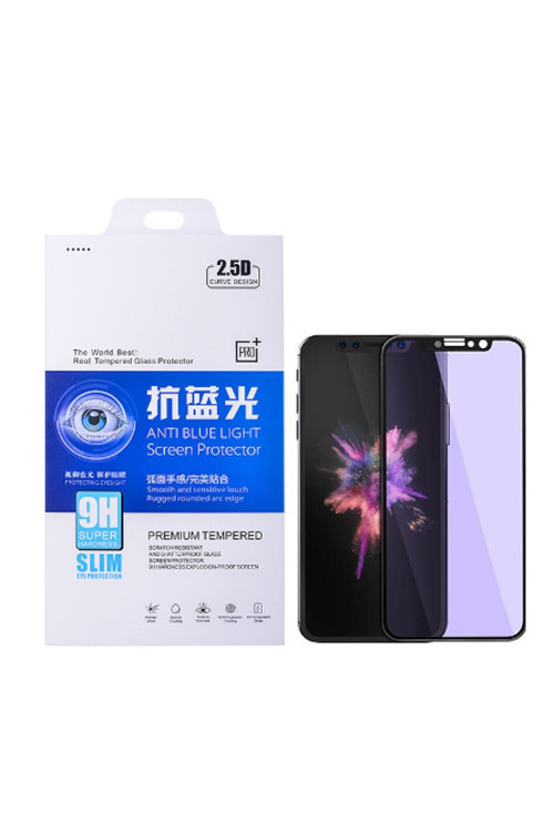 İphone X Xs Anti Blue Light Full Kaplama Cam Ekran Koruyucuu Siyah