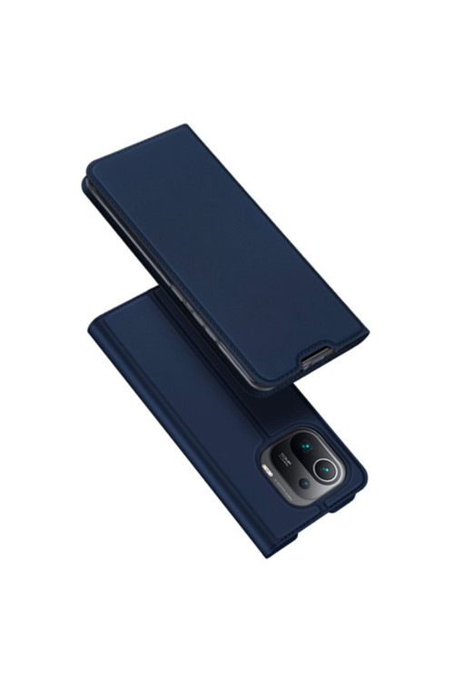 Xiaomi Mi 11 Pro Uyumlu Kılıf Kapaklı Flip Cover Kılıf Skinpro Series Lacivert