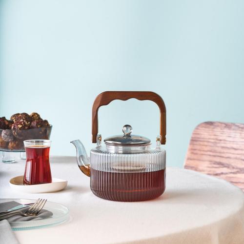 Kiyo Borosilikat Cam Çaydanlık