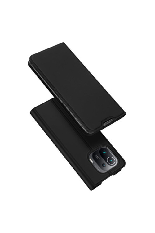 Xiaomi Mi 11 Pro Uyumlu Kılıf Kapaklı Flip Cover Kılıf Skinpro Series Siyah
