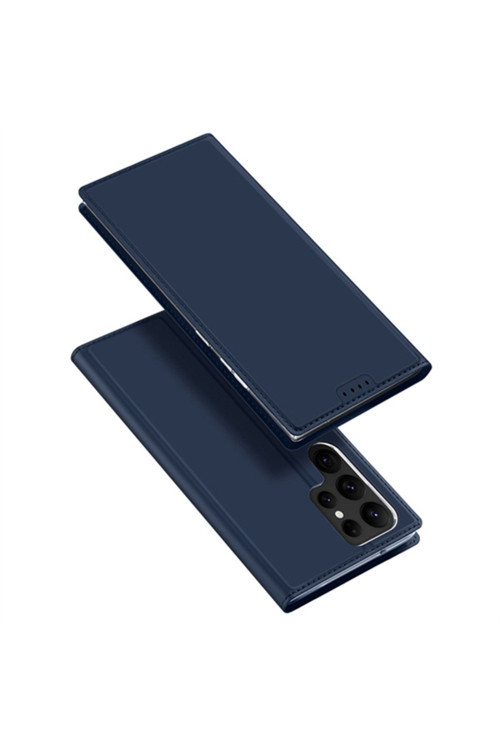Sm Galaxy S23 Ultra Kılıf Skin Pro Series Flip Cover Kapaklı Kılıf Lacivert