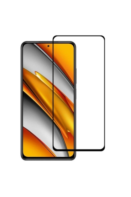 Xiaomi Poco F3 Full Glue Full Kaplama Tempered Cam Ekran Koruyucu Siyah