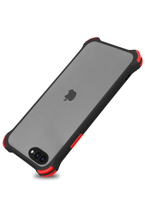 Ally Iphone 8-7 Plus Shockproof Kamera Koruma Darbe Emici Silikon Kılıf Siyah