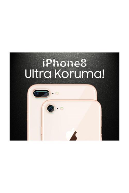 Apple İphone 8 Kamera Koruma Kırılmaz Cam Koruyucu Rz