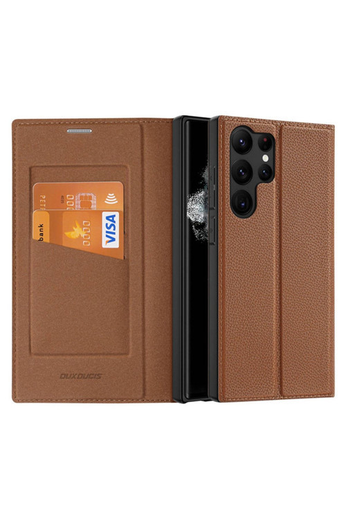 Sm Galaxy S23 Ultra Kılıf Skin X2 Series Magnetic Pu Deri Manyetik Kapaklı Kılıf