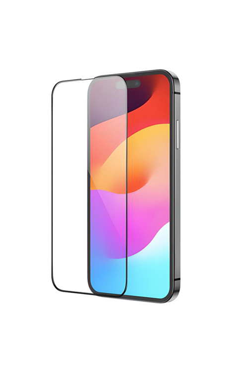 İphone 15 Pro Max 5D Full Tempered Kırılmaz Cam Ekran Koruyucu 25 Adet Set Şeffaf