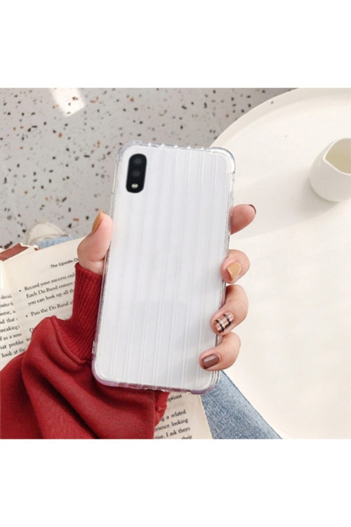 Samsung Galaxy A01 Trunk Lines Silikon Kılıf Şeffaf