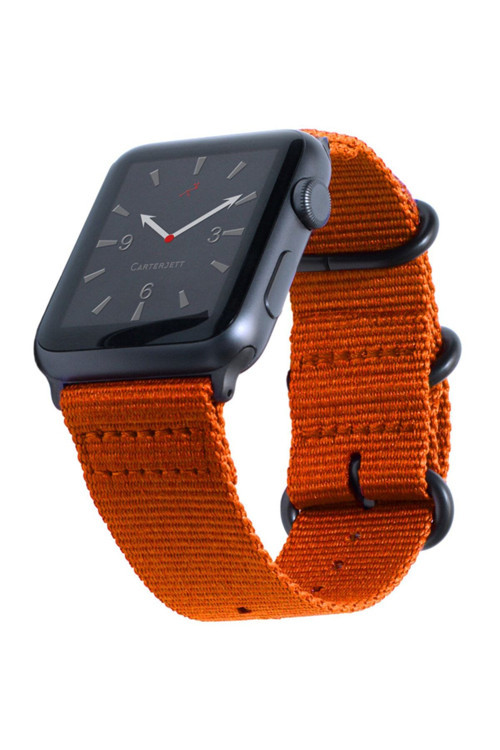 Ally Apple Watch 7 41Mm 6-5-4 40Mm Nylon Kayış 3 Tokalı 3-2-1 38Mm Turuncu