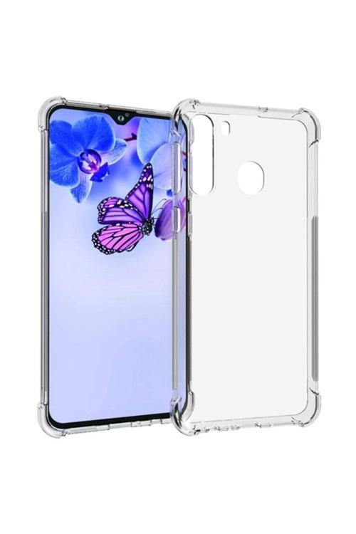 Ally Samsung Galaxy A21 Anti-Drop Darbe Emici Silikon Kılıf Şeffaf