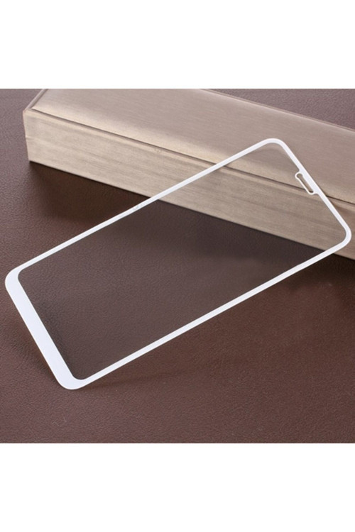 Xiaomi Mi 8 5D Kavisli Full Kaplama Kırılmaz Cam Ekran Koruyucu - Beyaz