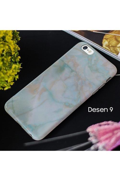 Iphone 6Plus,İphone 6S Plus Mermer Taş Görünümlü Soft Silikon Kılıf Desenli 9