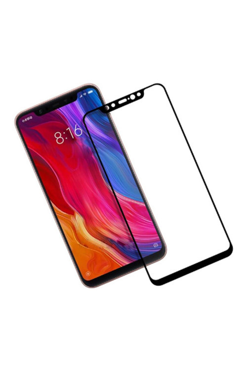 Xiaomi Mi 8 5D Kavisli Full Kaplama Kırılmaz Cam Ekran Koruyucu Siyah