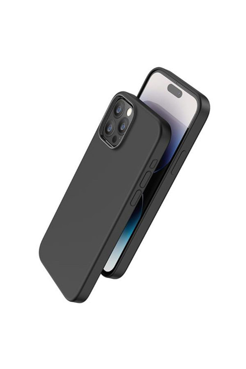 Pure Series İphone 15 Prouyumlu Manyetik Silikon Kılıf Siyah