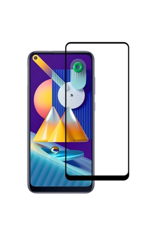 Ally Sm Galaxy M11 Full Glue Tempered Cam Ekran Koruyucu Siyah