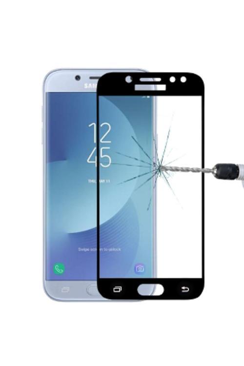 Ally Samsung Galaxy J5 Pro, J5 2017 İçin Full Kaplama Kırılmaz Cam Ekran Koruyucu Siyah