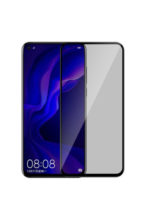 Ally Sm Galaxy M11 Uyumlu 3D Full Privacy Gizlilik Tempered Cam Ekran Koruyucu-Siyah