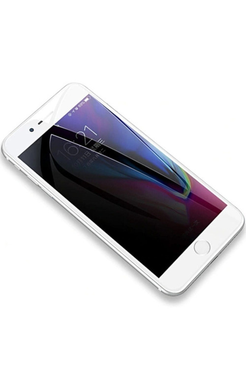 Iphone 6S-6 Plus 3D Full Privacy Gizlilik Kırılmaz Cam Ekran Koruyucu Beyaz