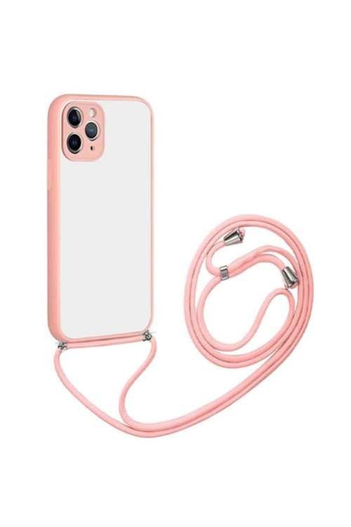 Ally Iphone 11 Pro 5.8 Askılı Koruyucu Silikon Kılıf Pembe