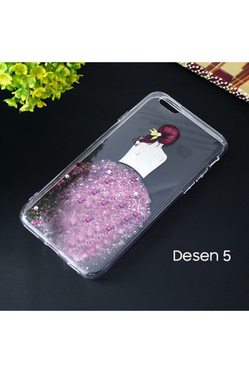 Iphone 7 3D Diamond Elbise Şeffaf Silikon Kılıf Desenli 5