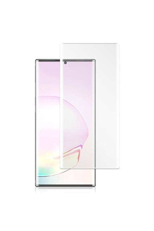 Sm Galaxy Note 20 Full Uv Liquid+Uv Işık 3D Kırılmaz Cam Ekran Koruyucu - Şeffaf