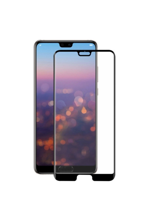 Huawei P20 3D Full Kaplama Kırılmaz Cam Ekran Koruyucu - Siyah