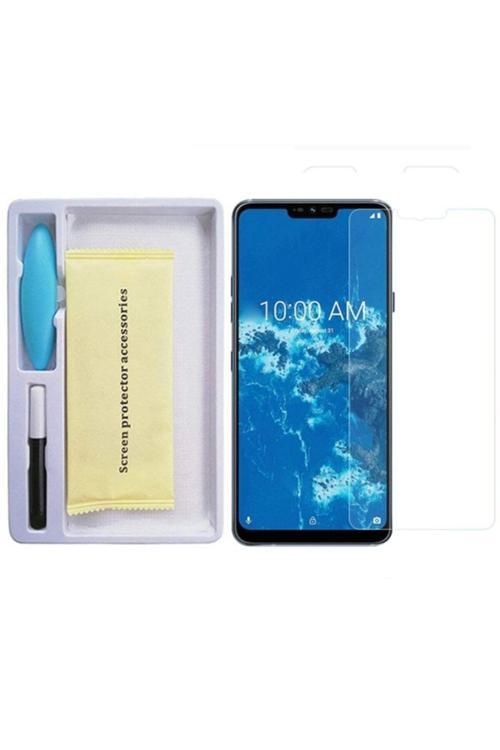 Lg G7 Thinq G7+ Plus Full Liquid+Uv Işık 3D Kırılmaz Cam Koruyucu - Şeffaf
