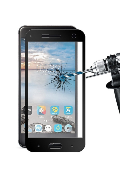 Turkcell T80 3D Full Kaplama Kırılmaz Cam Ekran Koruyucu - Siyah
