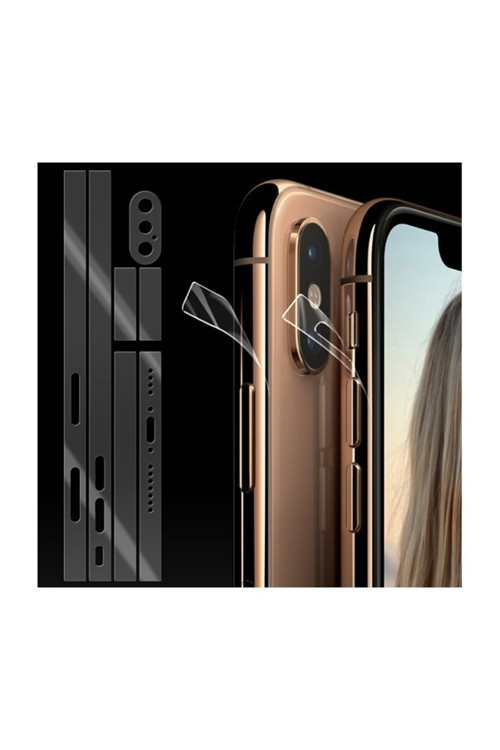 İphone Xs Hidrojel Hayalet Yan Alt Üst Kamera Kaplama Şeffaf
