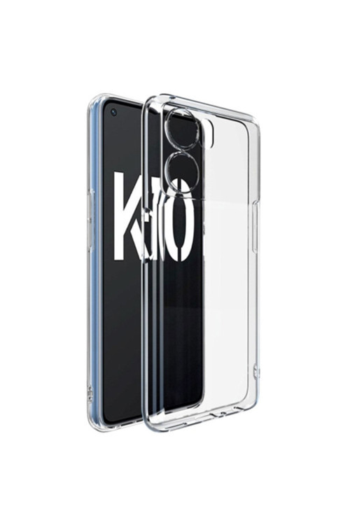 Oppo K10 Pro 5G Kılıf Kamera Korumalı Ultra Ince Şeffaf Silikon Kılıf Şeffaf