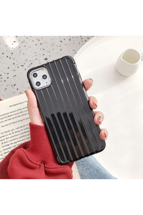 Ally Iphone 11 Pro 5.8 Inch Trunk Lines Silikon Kılıf Siyah
