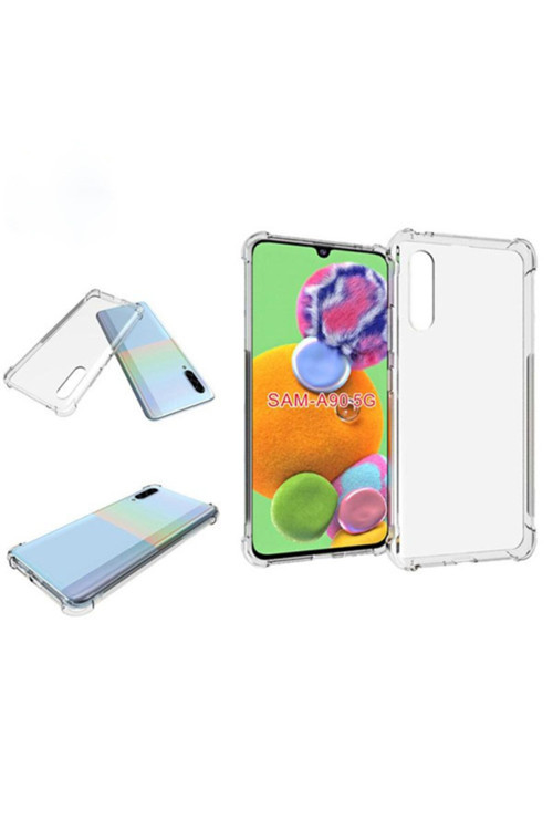 Samsung Galaxy A90 5G Anti-Drop Darbe Emici Silikon Kılıf Şeffaf