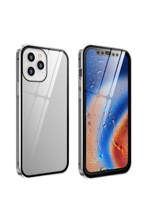 Iphone 12 Pro Mıknatıslı 360 Derece Ön Ve Arka Cam Full Korumalı Manyetik Kılıf