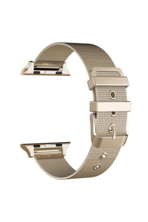 Apple Watch 6-5-4 40Mm 3-2-1 38Mm Kayış Kordon Çelik Klasik Toka - Gold