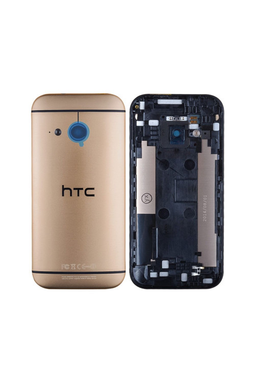 Htc One Mini 2 M8 Mini Arka Pil Batarya Kapağı Gold