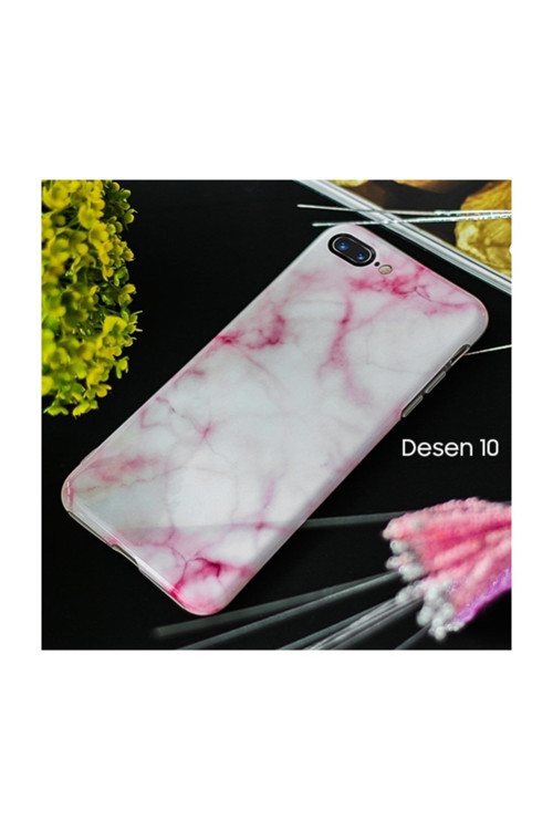 Iphone 7 Plus Iphone 8 Plus Mermer Taş Görünümlü Soft Silikon Kılıf Desenli 10