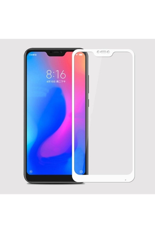 Xiaomi Redmi 6 Pro,A2 Lite Full 3D Kırılmaz Cam Ekran Koruyucu - Beyaz
