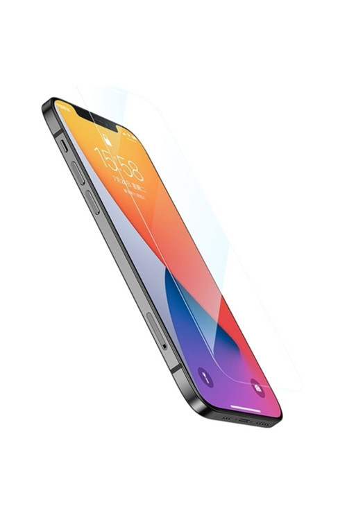 Iphone 12-İphone 12 Pro 6.1 Tempered Cam Ekran Koruyucu - Şeffaf