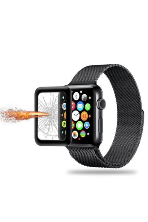 Apple Watch Series 1,2,3 42Mm 3D Kavisli Full Cam Ekran Koruyucu
