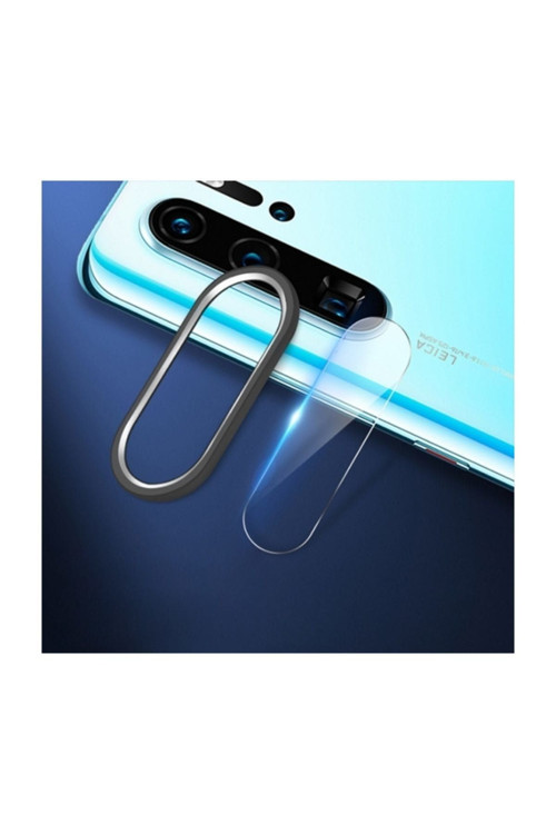 Huawei P30Pro Kamera Koruma Metal Lens+ Kırılmaz Cam Set Siyah