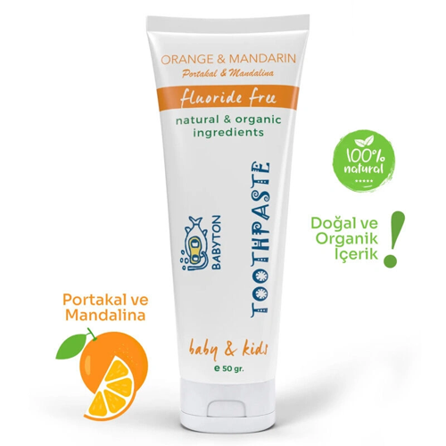 Nessi World Babyton Organik Doğal Portakal & Mandalina Aromalı Diş Macunu 50 Gr