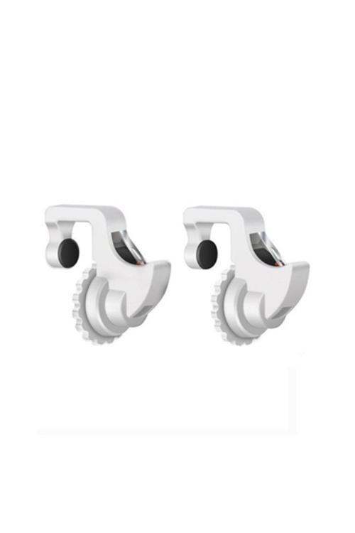 One Pair Profesyoenel Joystick Pubg Oyun Ateşleyici Aparat 2Adet Set Beyaz