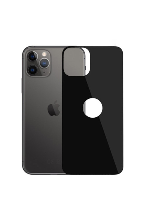 Iphone 11 Pro Max 6.5 Inch 2019 Full Arka Koruma Tempered Kırılmaz Cam - Siyah