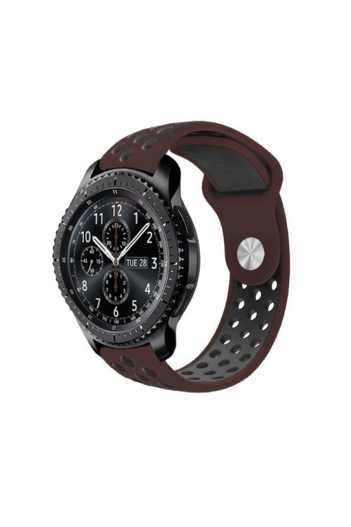22Mm Gear S3 Watch 4 -Gt2 Gt2E 46Mm Kayış Kordon Watch 3 45Mm - Koyu Kahverengi